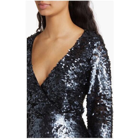 NWT $228 French Company Bisma Sequin Cocktail Dress, Sz US 6 (LL-1127) - Picture 3 of 10